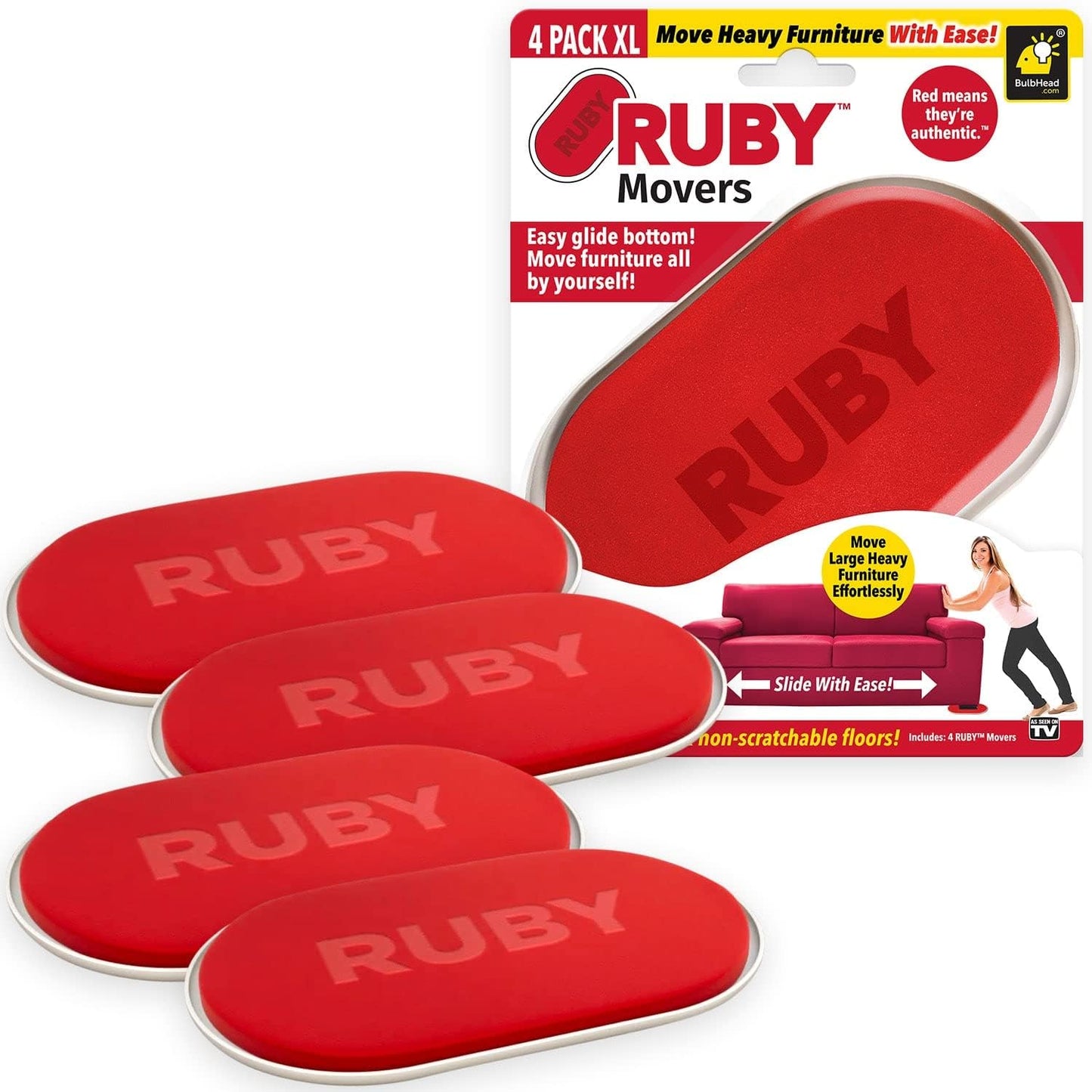 Deslizadores de muebles sin esfuerzo - x4 RUBY MOVERS™