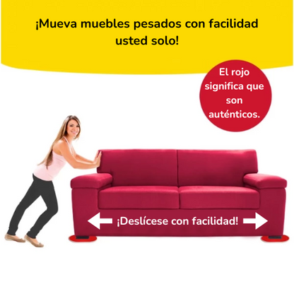 Deslizadores de muebles sin esfuerzo - x4 RUBY MOVERS™